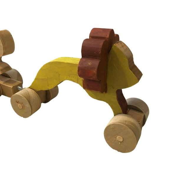 Wood Handmade Animal Train Grandpa Craft Unfinished Toy - Picture 3 of 11